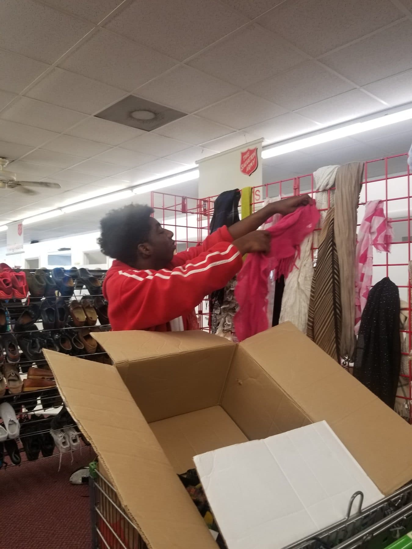 A New Direction Career Services student working alongside a host business team